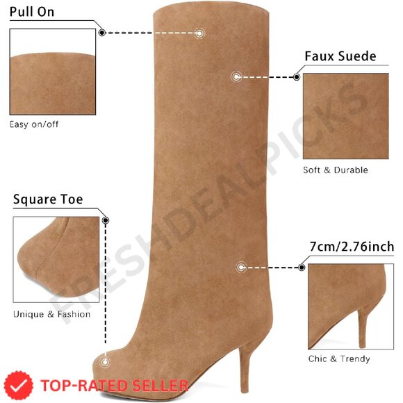 Brand New VOZTOLLS Boots 6.5 Tan Knee High - Picture 4 of 4